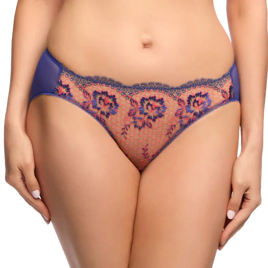 Evelina Brief In Cobalt + Coral By Dita Von Teese - XS