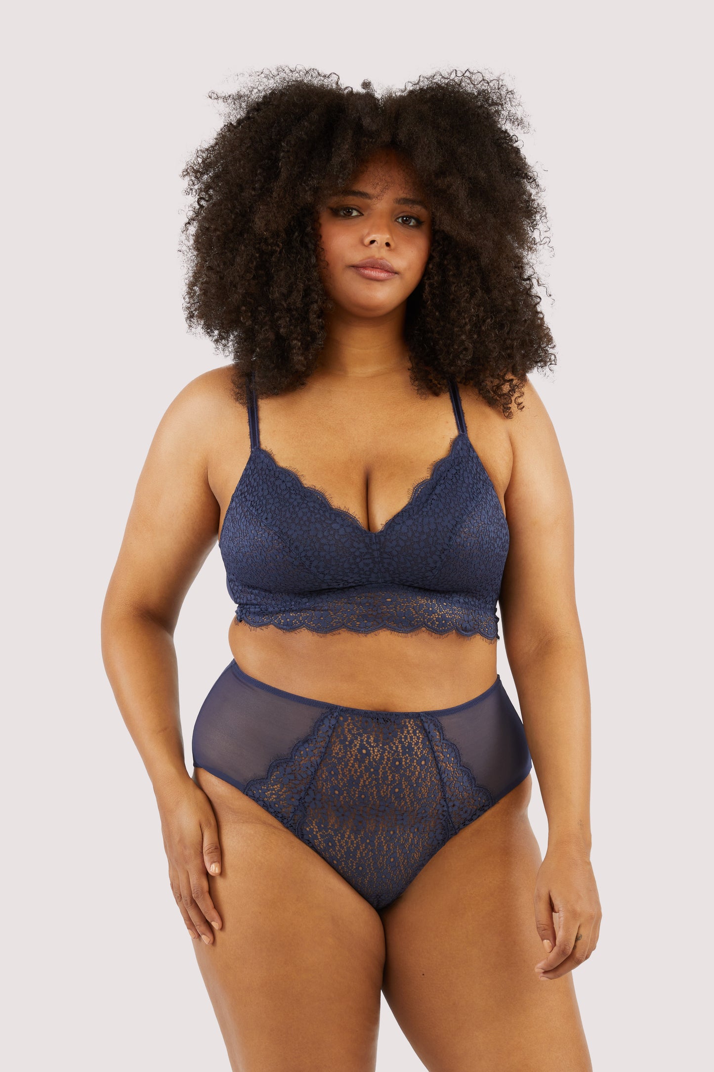 Emma Navy High Waist Brief - sizes 16-18