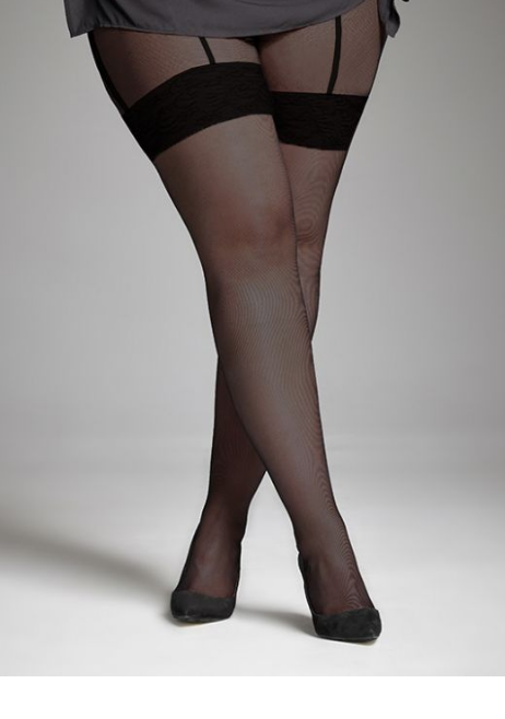 Faux Garter Belt Tights S-4X