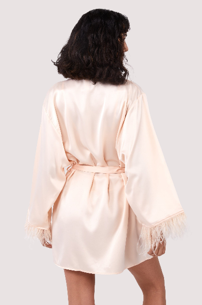 Cassiopeia Blush Pink Satin Robe - sizes 6-22