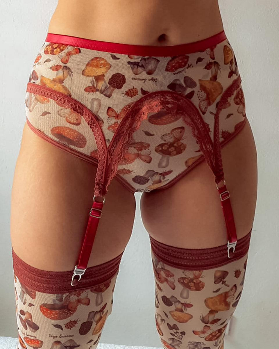 Magical Mushroom Garter Belt By Uye Surana - M - 4XL