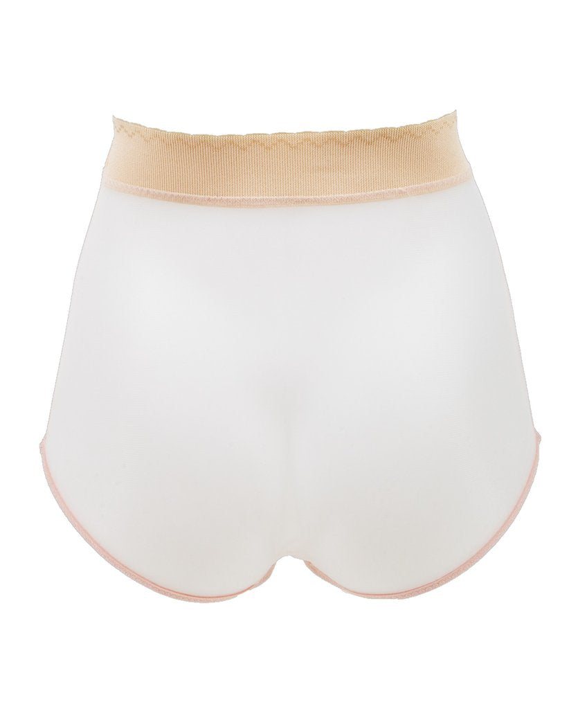 Love Letters High Waist Knicker - Powder Peach + Black