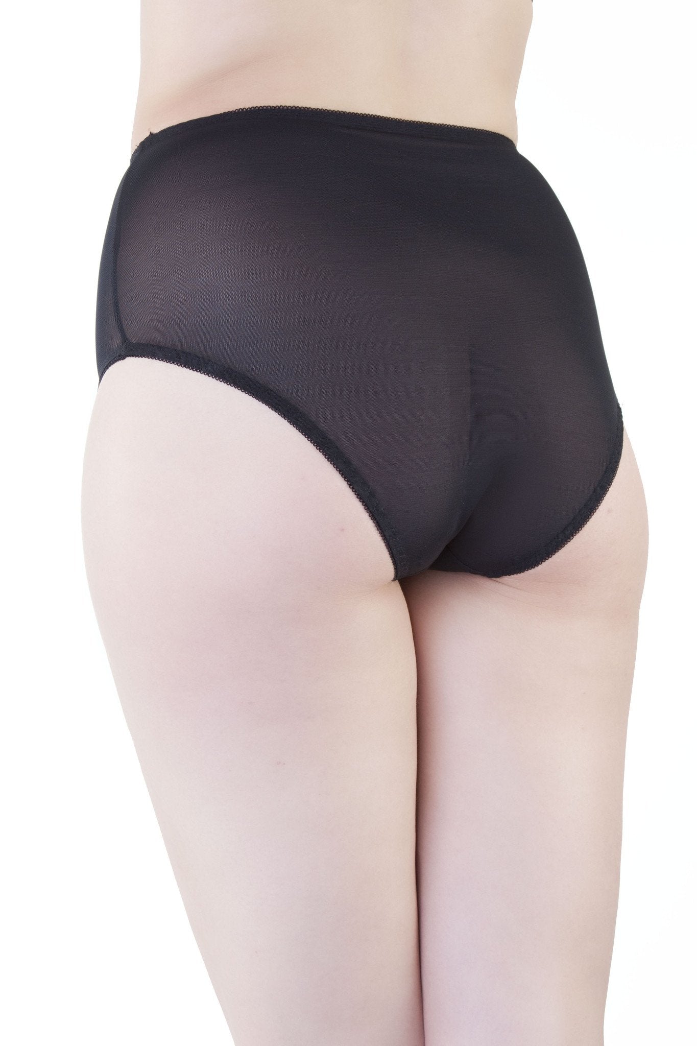Bettie Page Lingerie Black Mesh Knicker - sizes 4-14