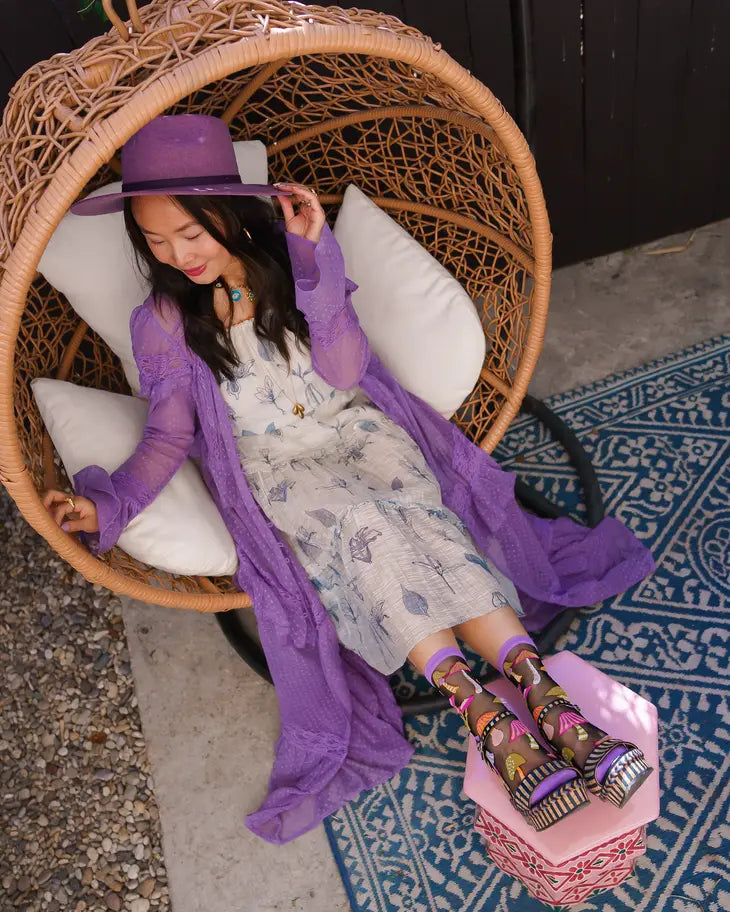 Magic Mushrooms Sheer Sock By Sock Candy