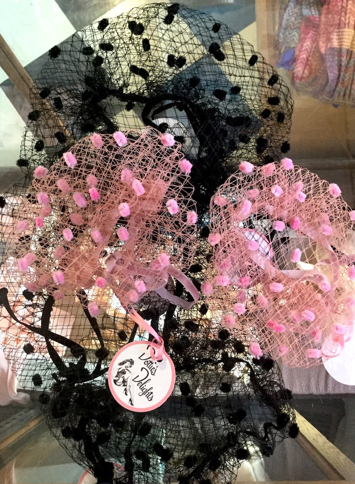 Pomperoo Hair Snood (black and pink)