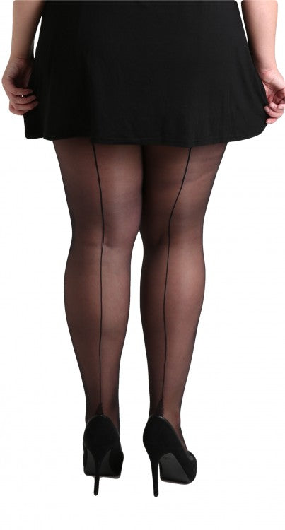 Seamed Tights or Hold Ups Stockings 5XL 6XL 7XL seamed PLUS SIZE Back Seam