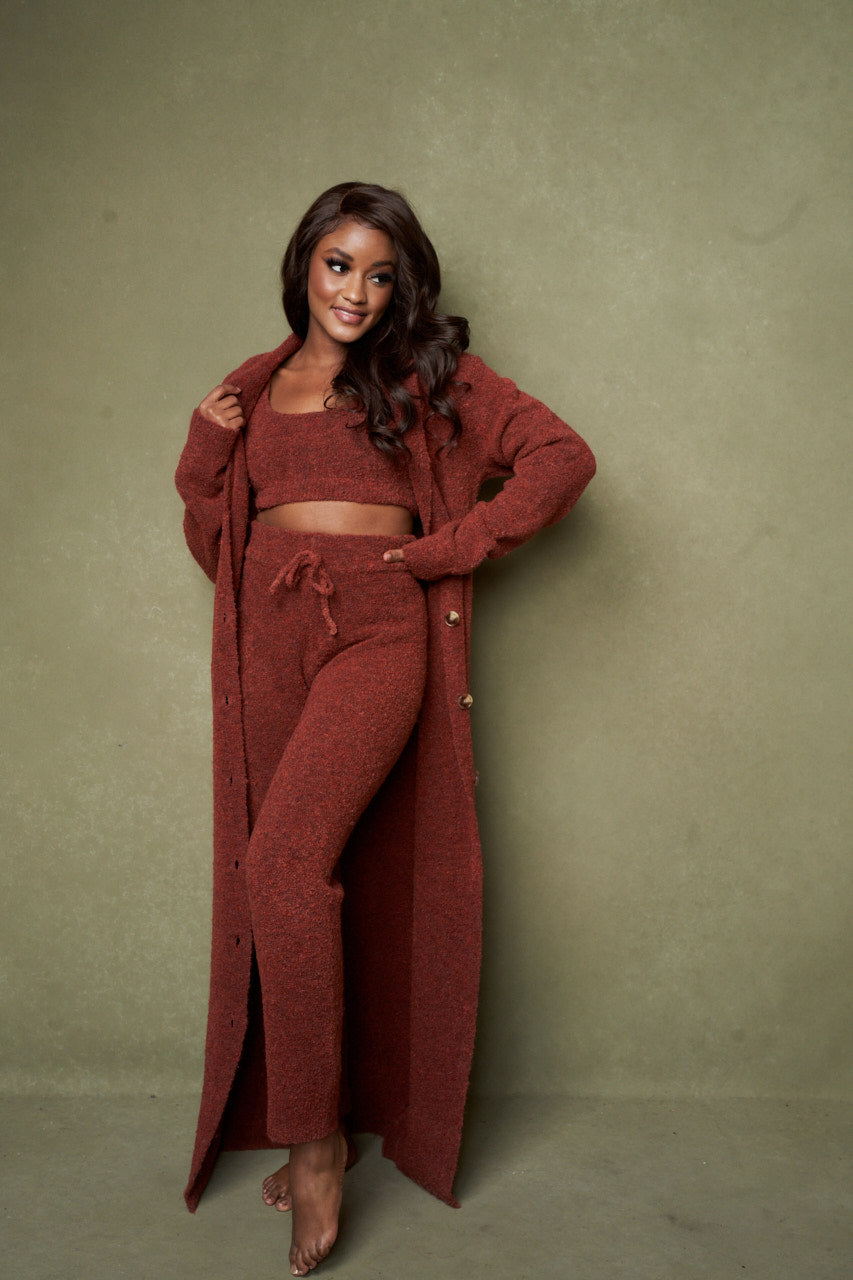 Sweater Knit Bralette in Paprika - sizes S-XXXL