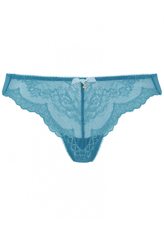 Buy SEAMLESS BLUE JACQUARD LACE THONG for Women Online in India