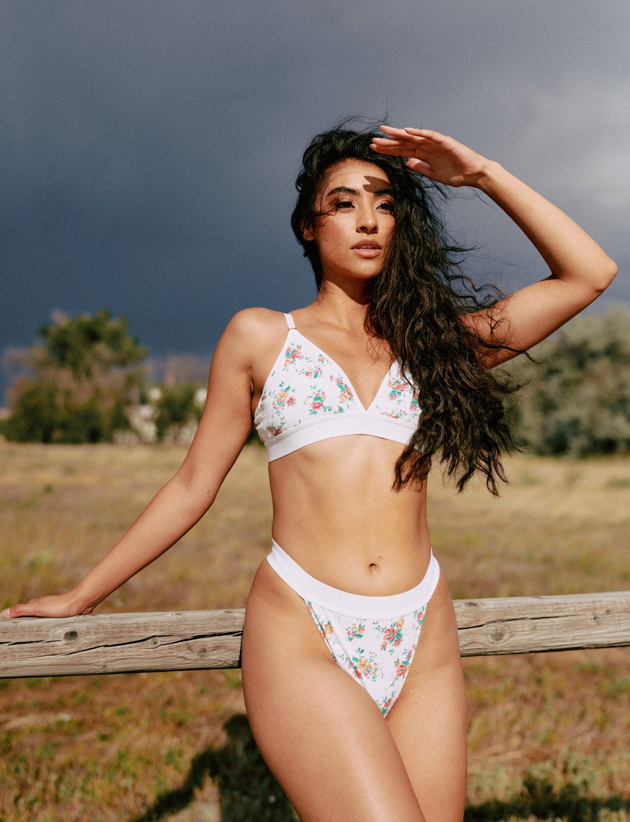 Vintage Floral Cotton Thong By Kilo Brava -XXL + XXXL
