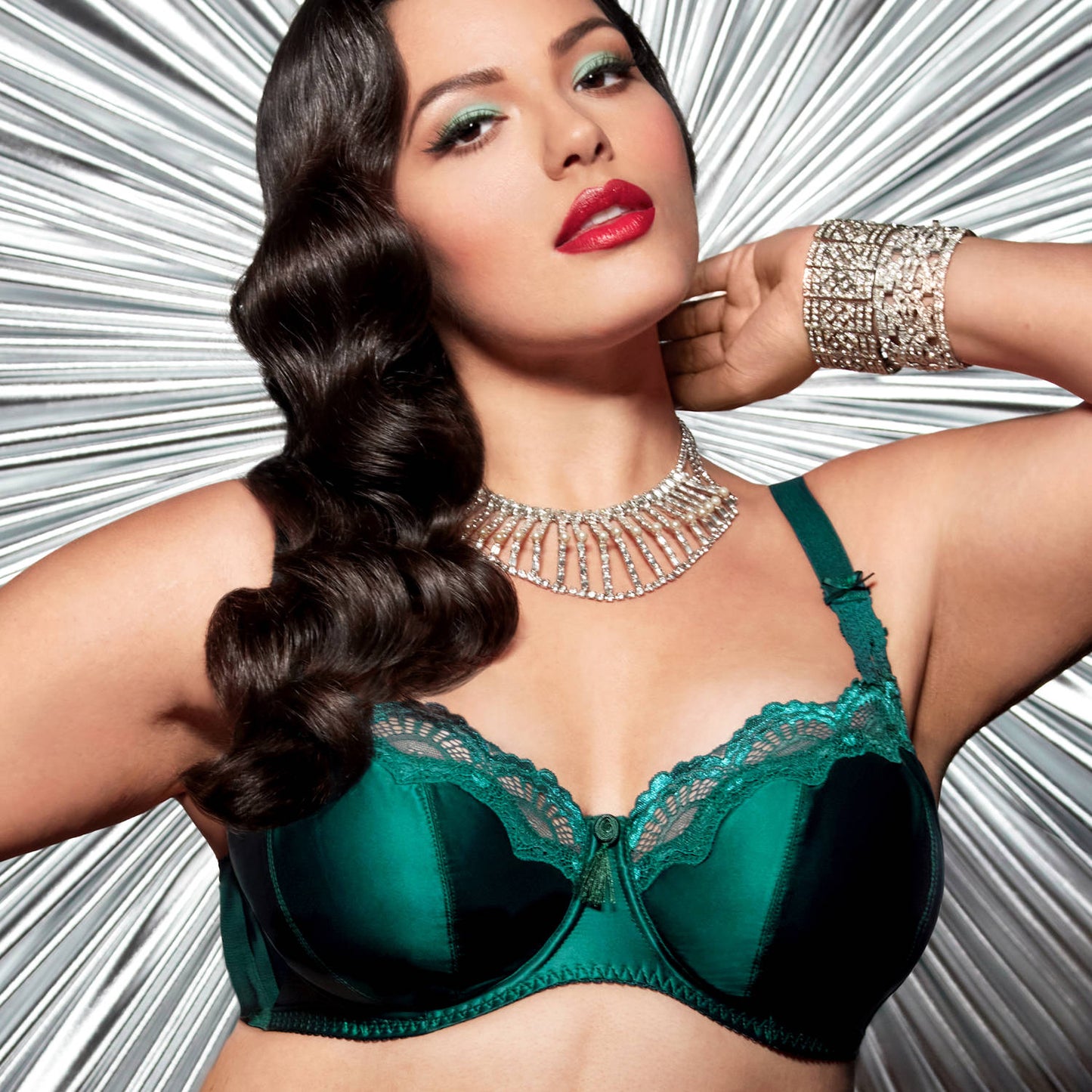 Star Lift  Curve Bra in Eden Green By Dita Von Teese - 38C-44F