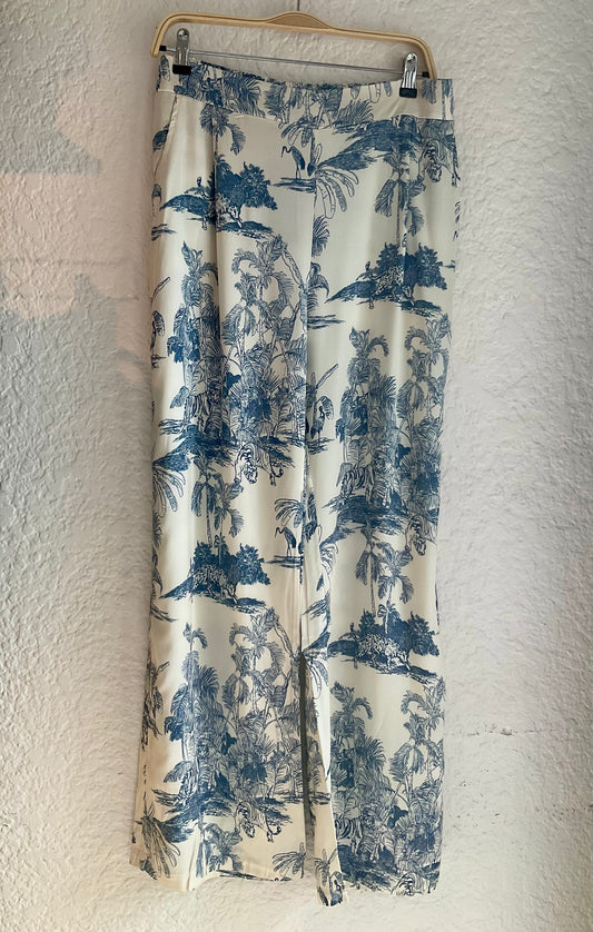 Jungle Toile Wide Leg Pant in Denim By Eternelle - S-XL