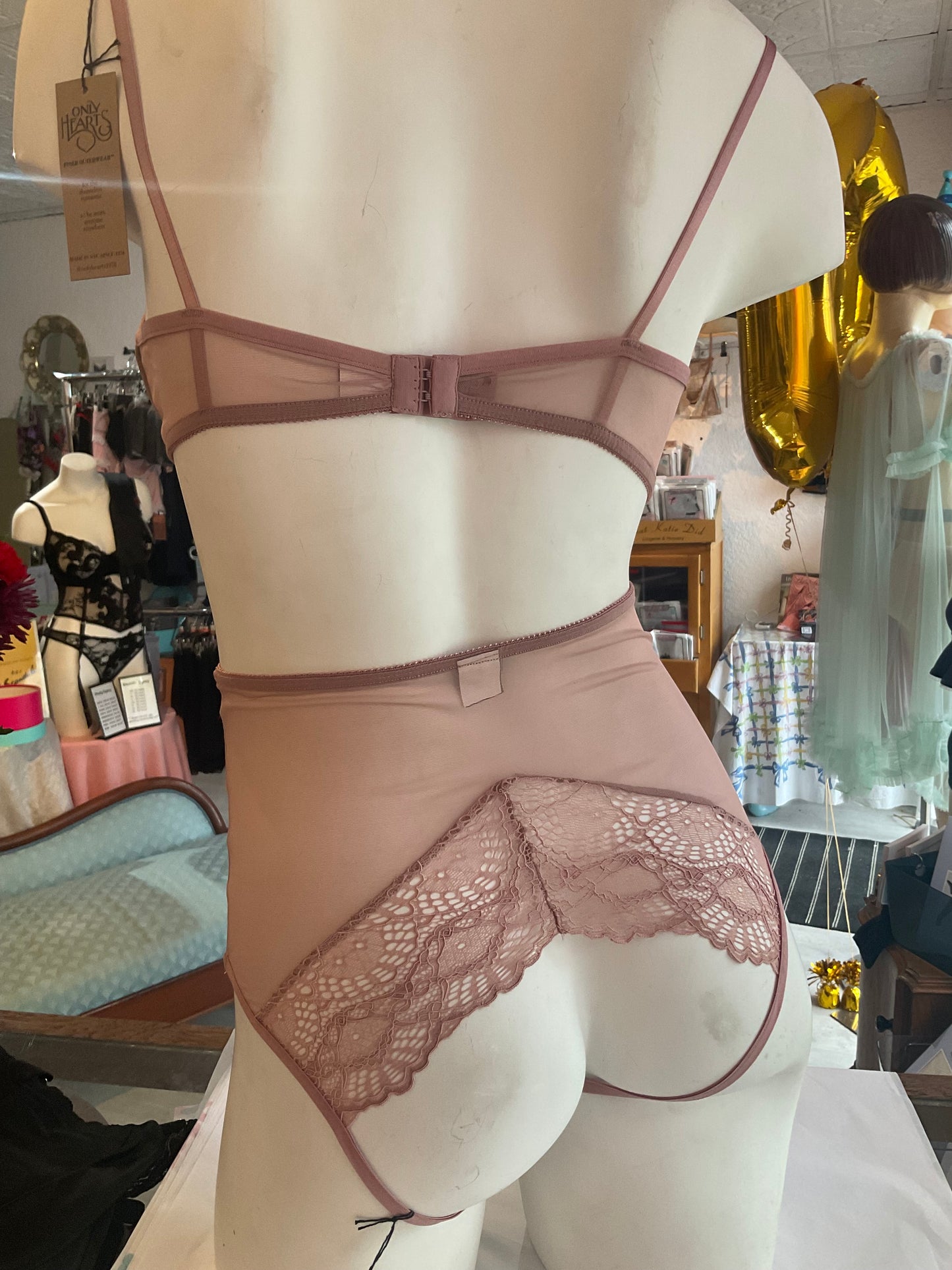 Whisper Sweet Nothings CouCou High Waist Brief in  Rose Water By Only Hearts Lingerie - S-XL