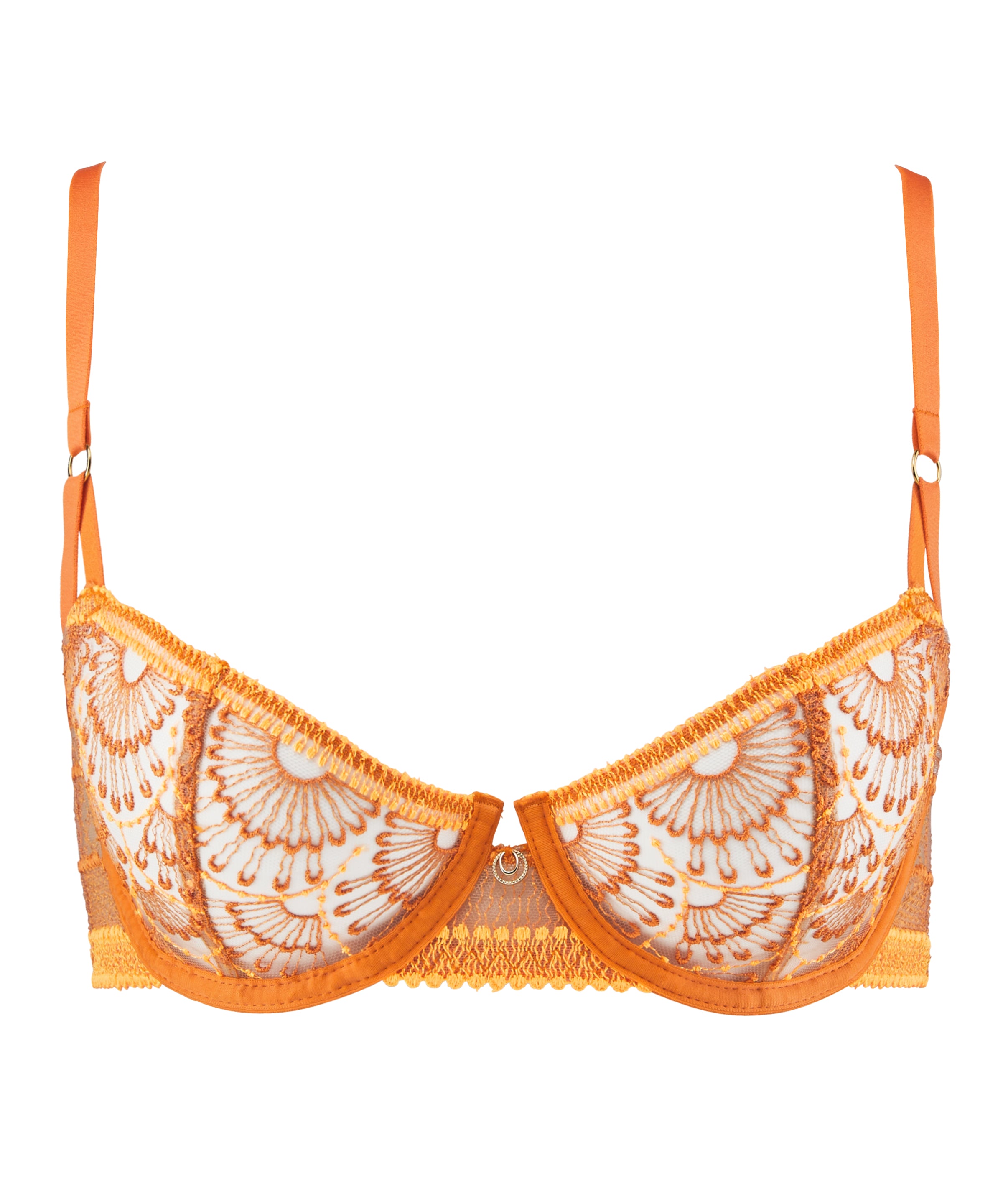 Pure Vibration Half Cup Bra in Orange Pulp By Aubade 34 40 D F