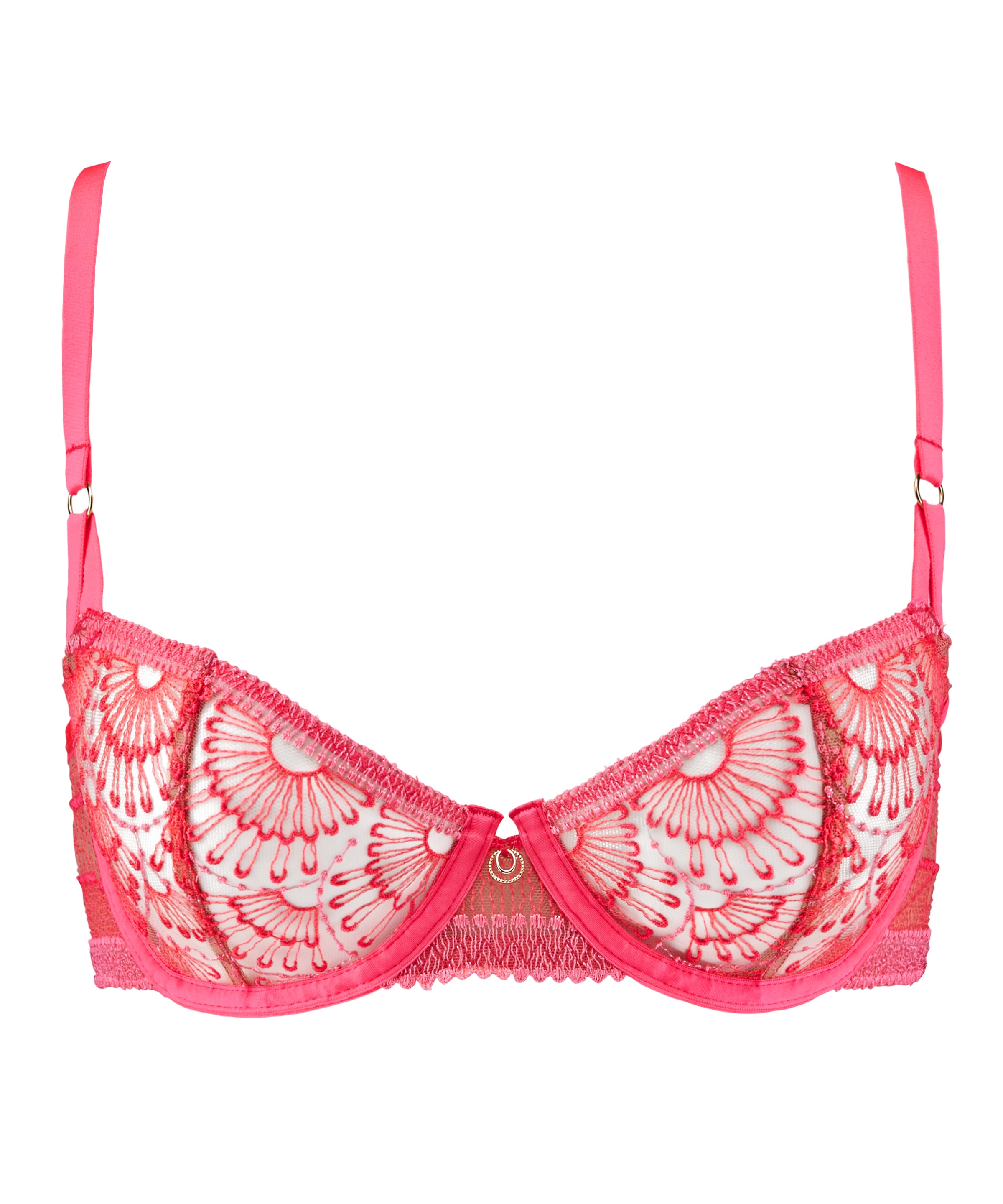 Pure Vibration Half Cup Bra in Pink Flash By Aubade 30 40 C G