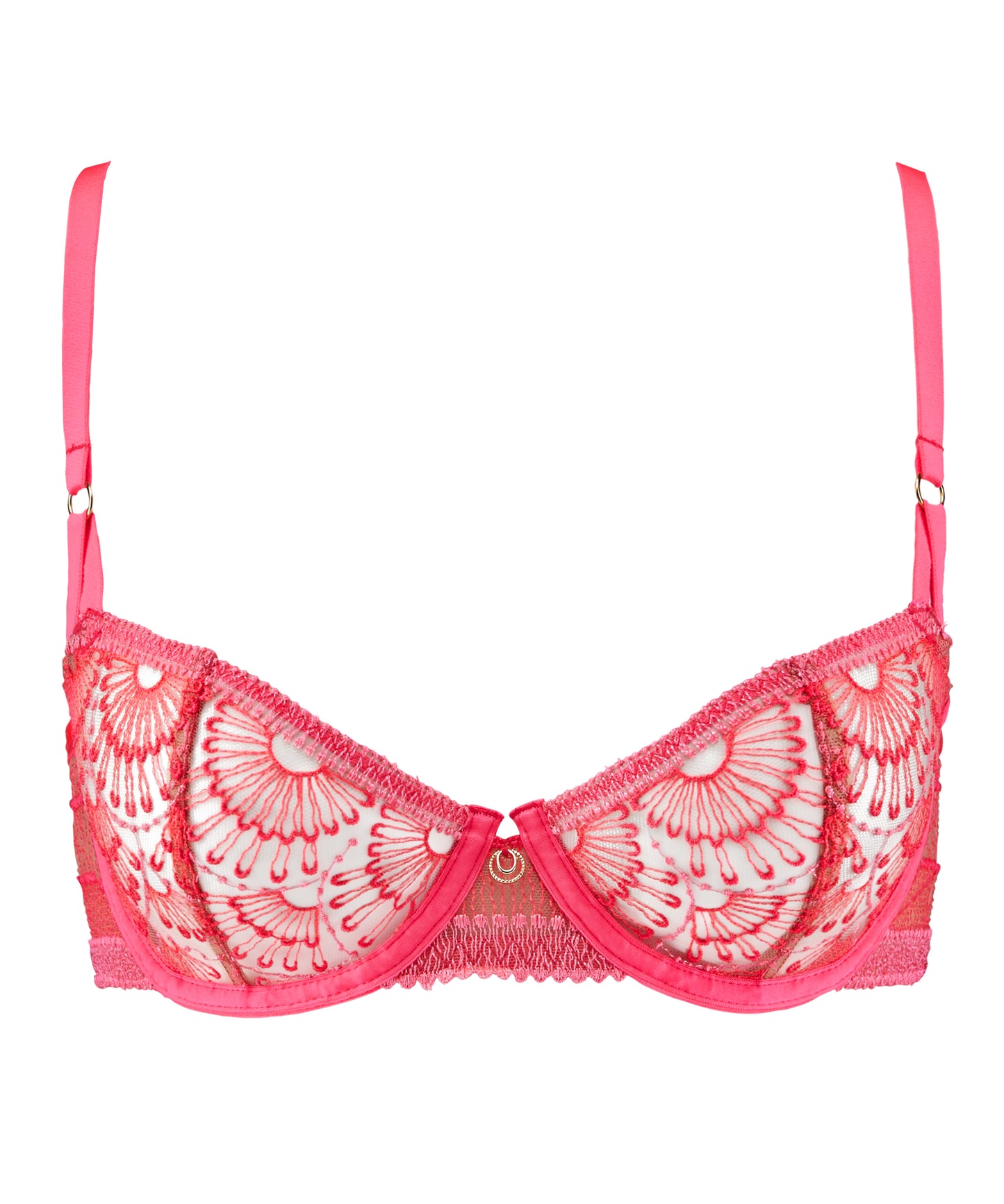 Pure Vibration Half Cup  Bra in Pink Flash By Aubade - 30-40 C-G