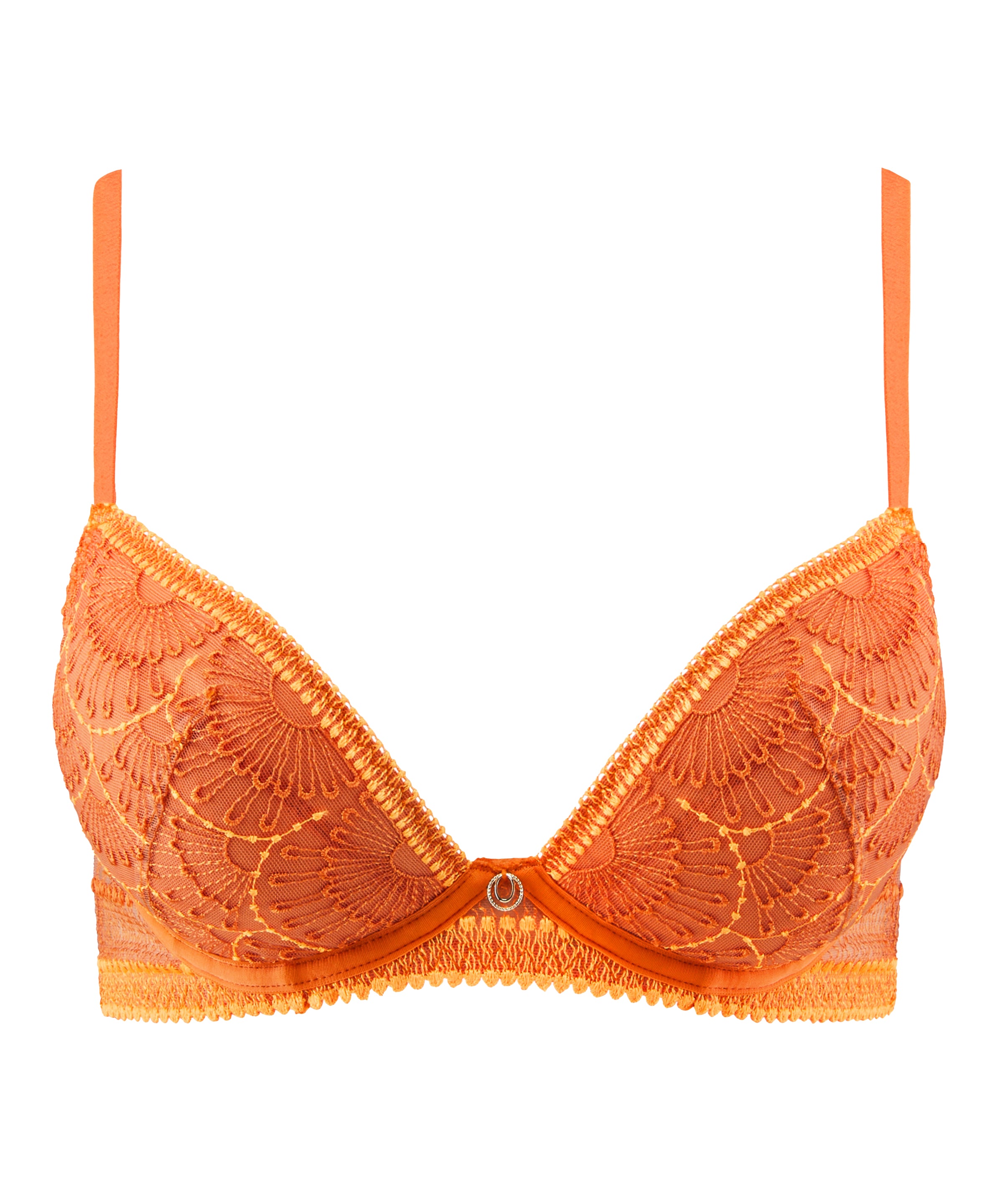 Pure Vibration Push Up Plunge Bra in Orange Pulp By Aubade 32A 34A