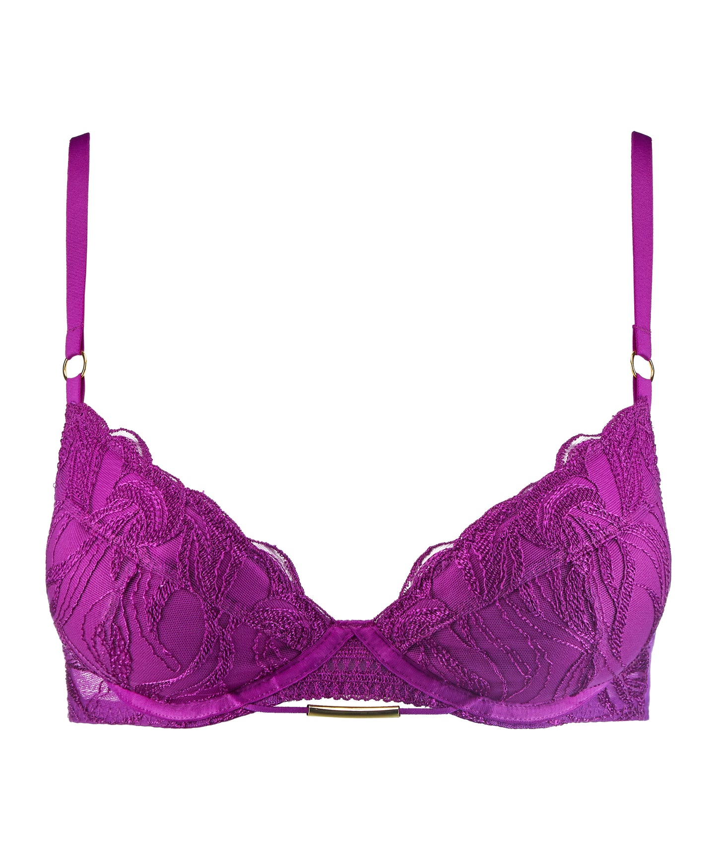 Into The Groove Push Up Plunge Bra in Pink Karma By Aubade - 32A & 36A