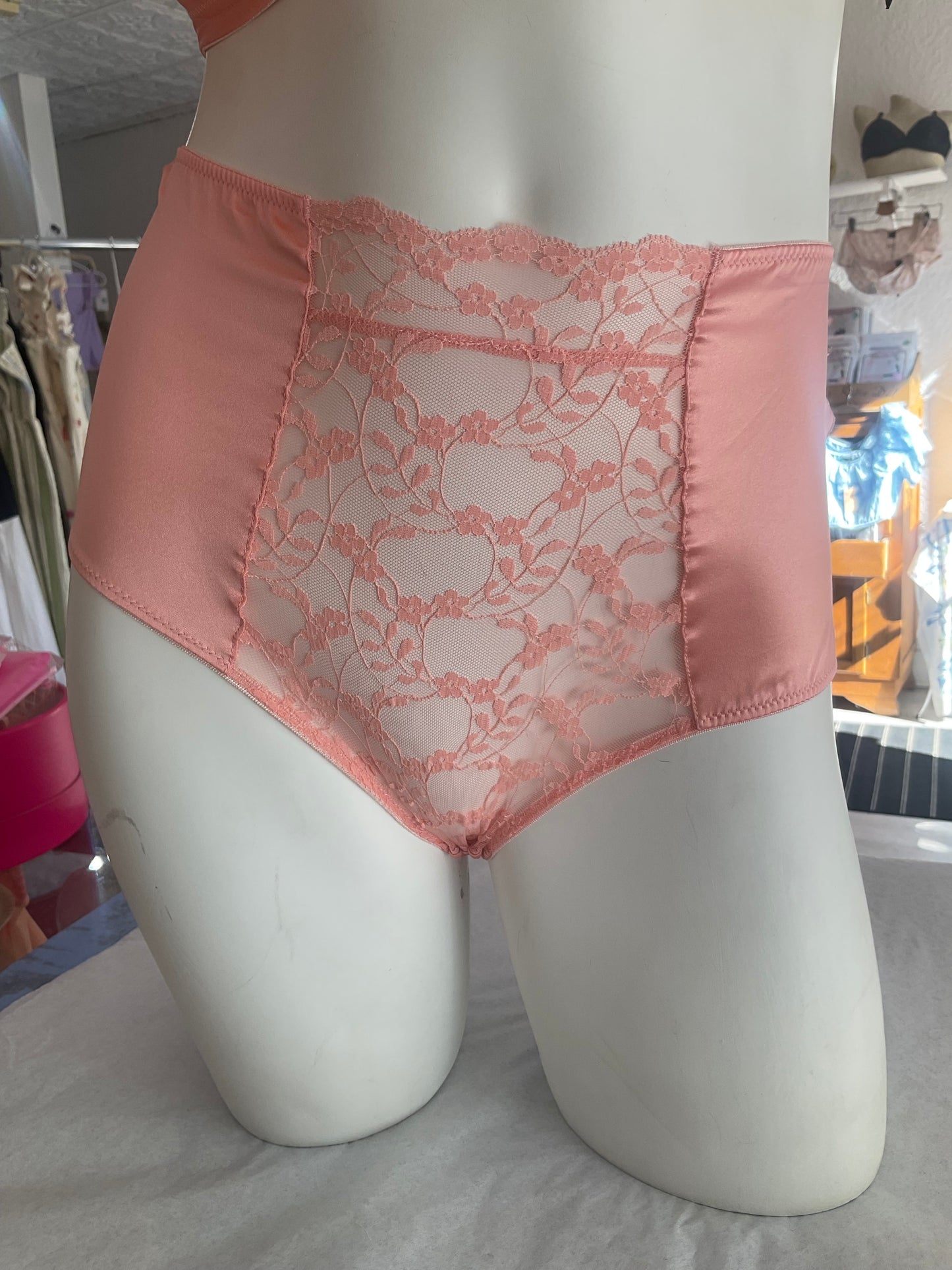 Sophia Silk High Waist Knickers in Apricot By Katherine Hamilton
