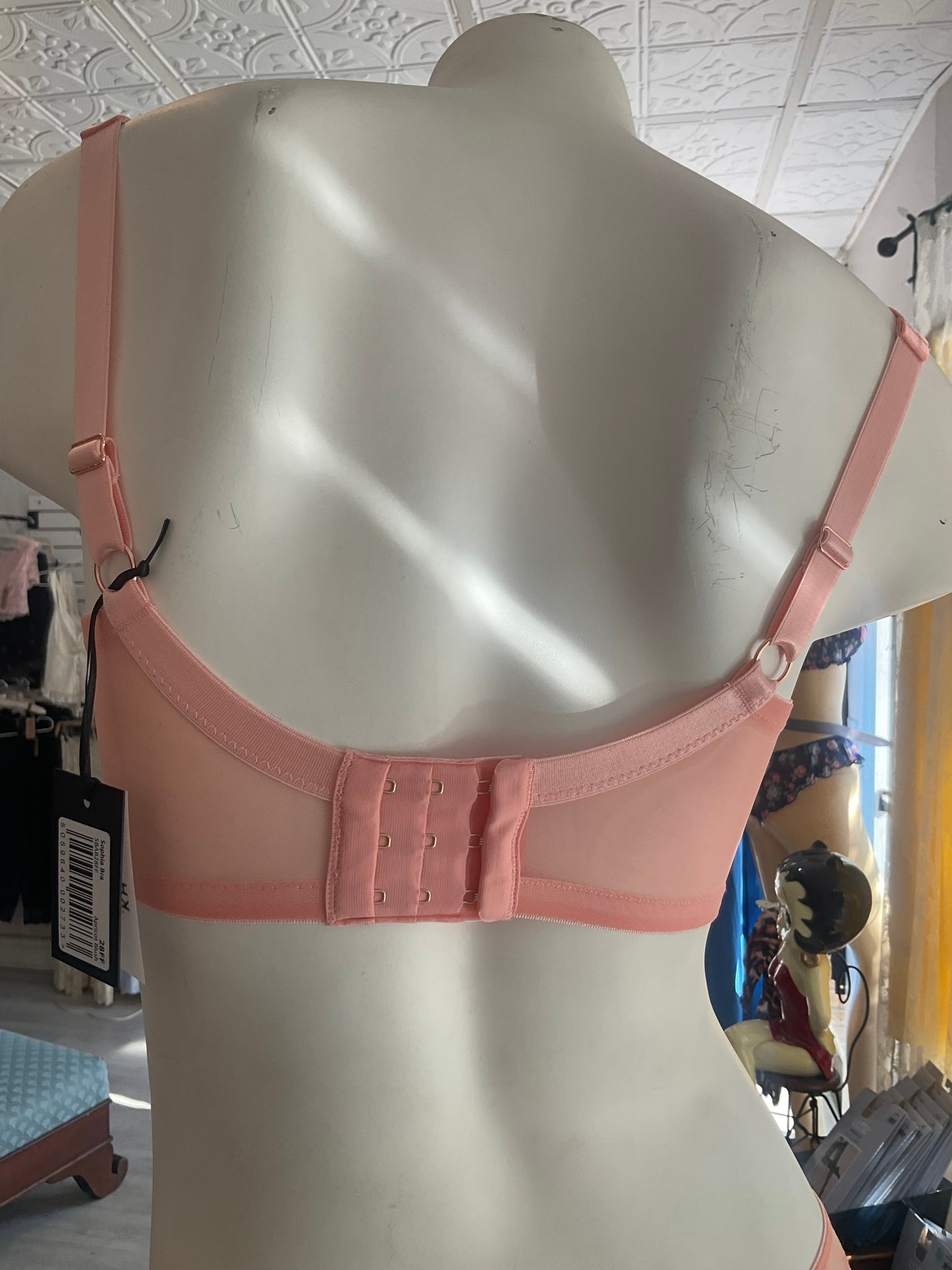 Sophia Silk & Lace Balconette Bra in Apricot By Katherine Hamilton - 26-38 D-HH (UK)