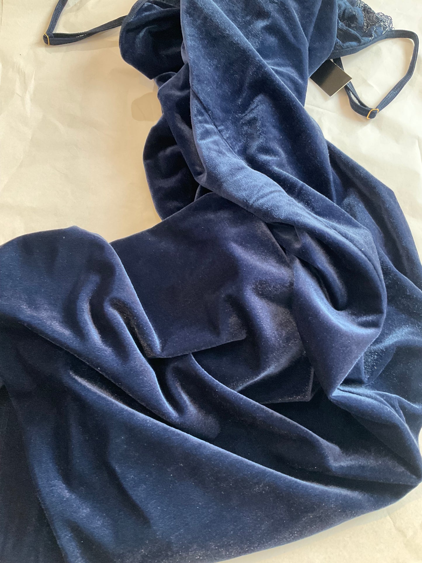 Romance Velvet Slip Dress in Black or Midnight Blue By Mary Jo Bruno - XS-XXL