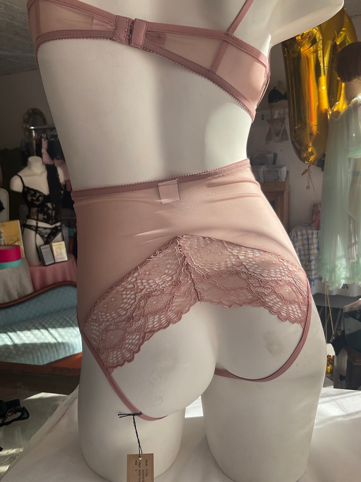 Whisper Sweet Nothings CouCou High Waist Brief in  Rose Water By Only Hearts Lingerie - S-XL