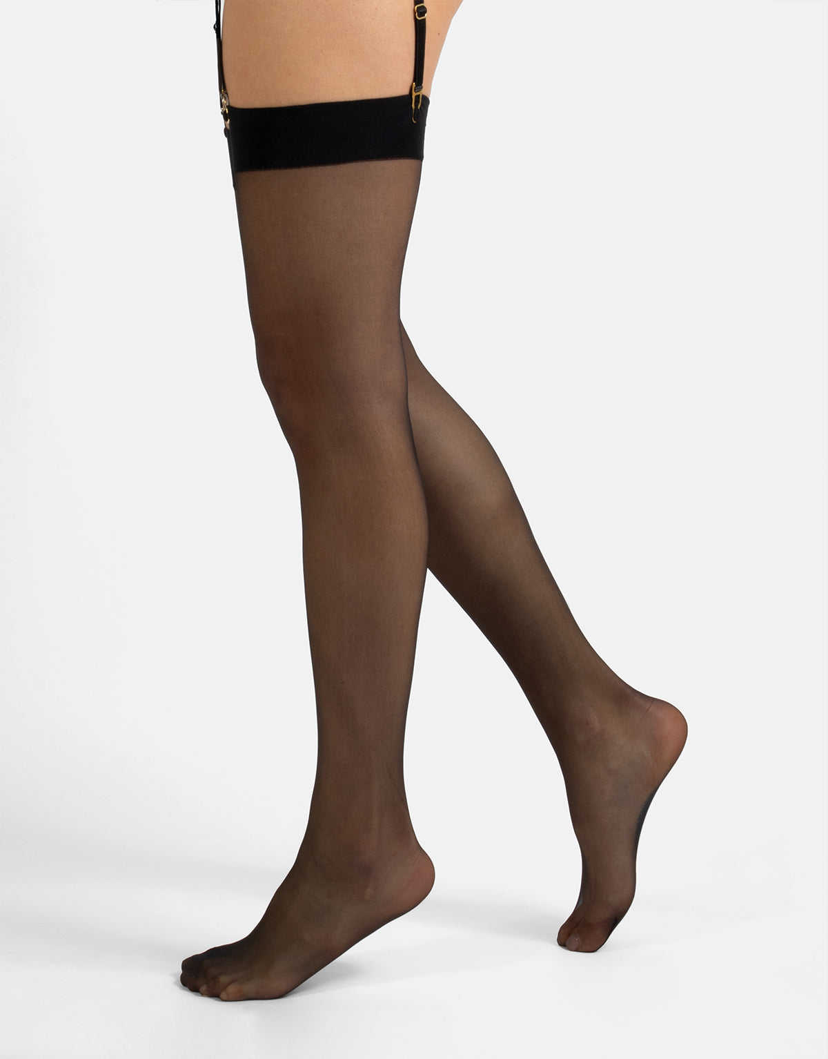 Cristal Sheer Stocking 20 DEN in Black - S-4X