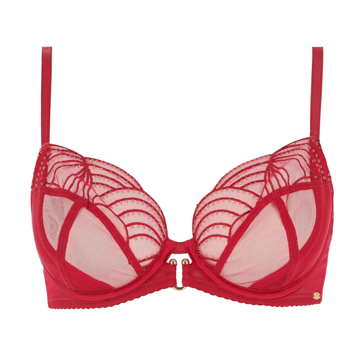 Viva Non Padded Plunge Bra in Tango Red By Gossard- 30-38 A-G (UK)