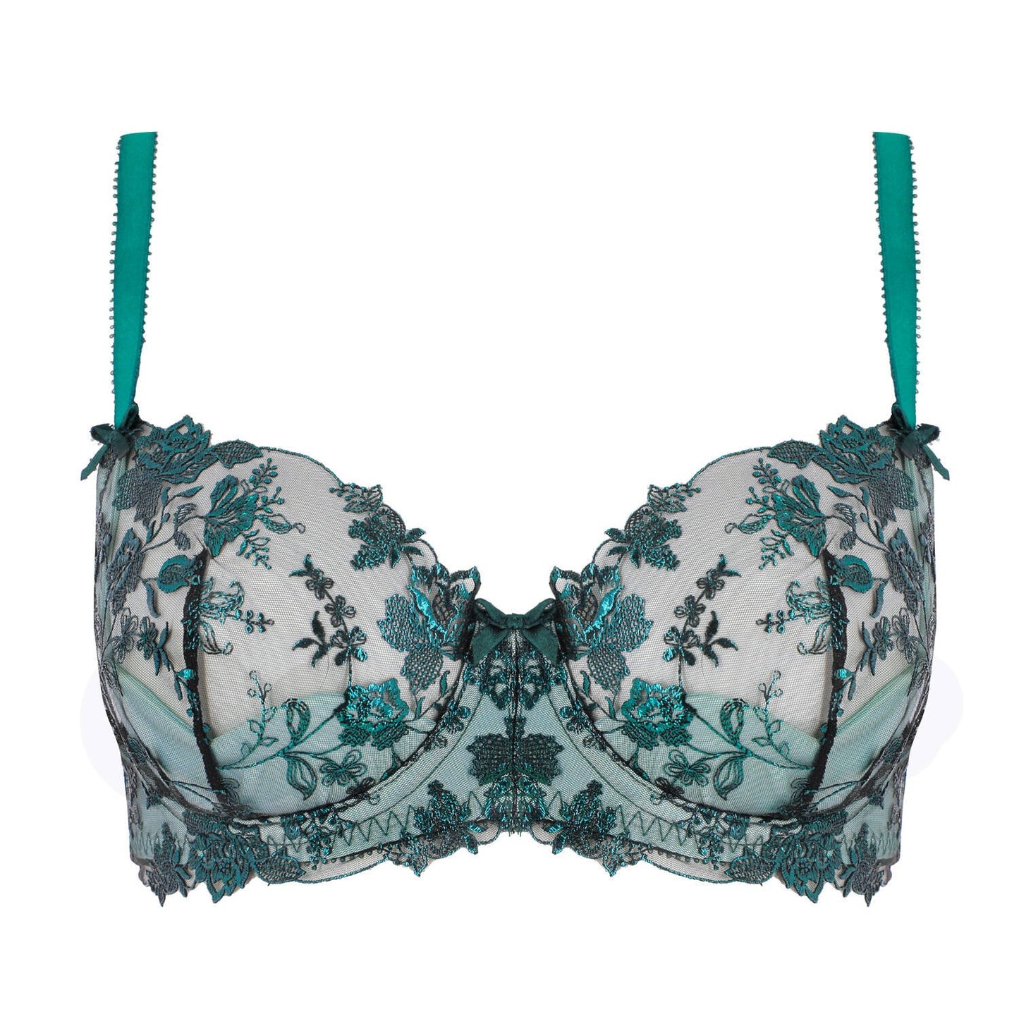 Victress Foil Bra in "Kingfisher Blue" By Dita Von Teese - 32-38 B-F (UK)/ B-G (US)