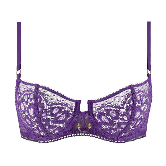 Illusion Fauve in Ultraviolet Half Cup Bra By Aubade - 30-40 B-G