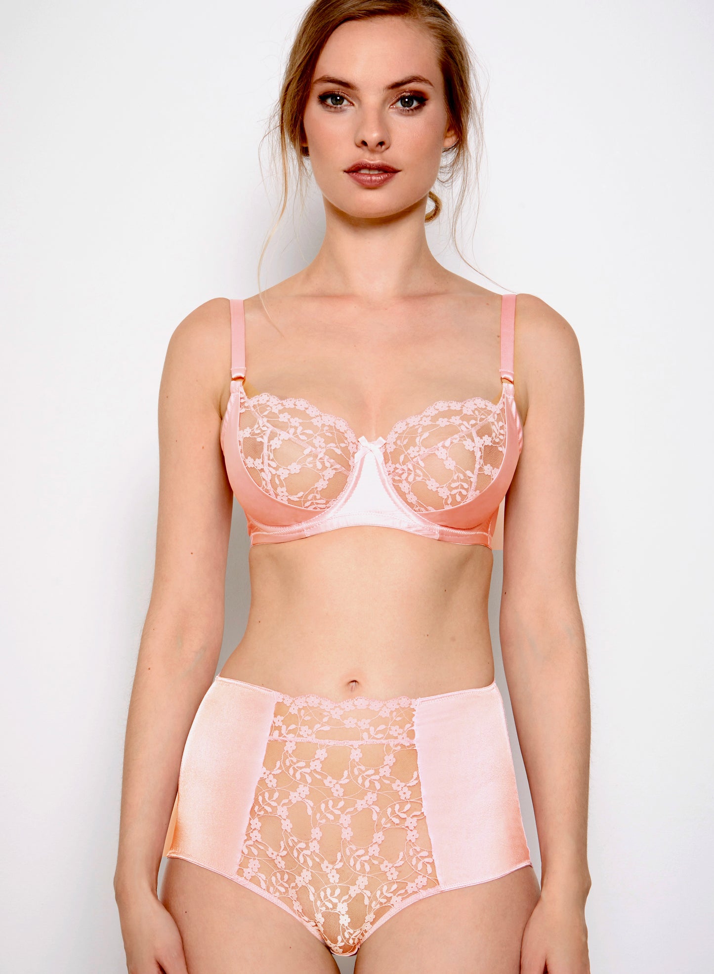 Sophia Silk High Waist Knickers in Apricot By Katherine Hamilton