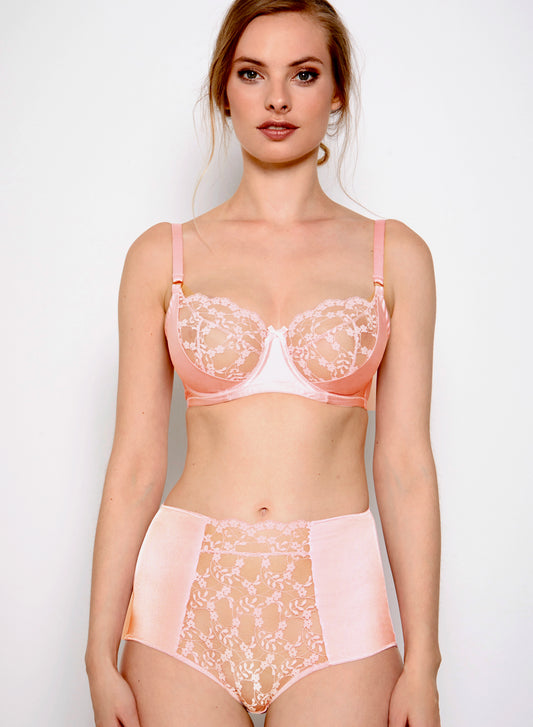 Sophia Silk High Waist Knickers in Apricot By Katherine Hamilton