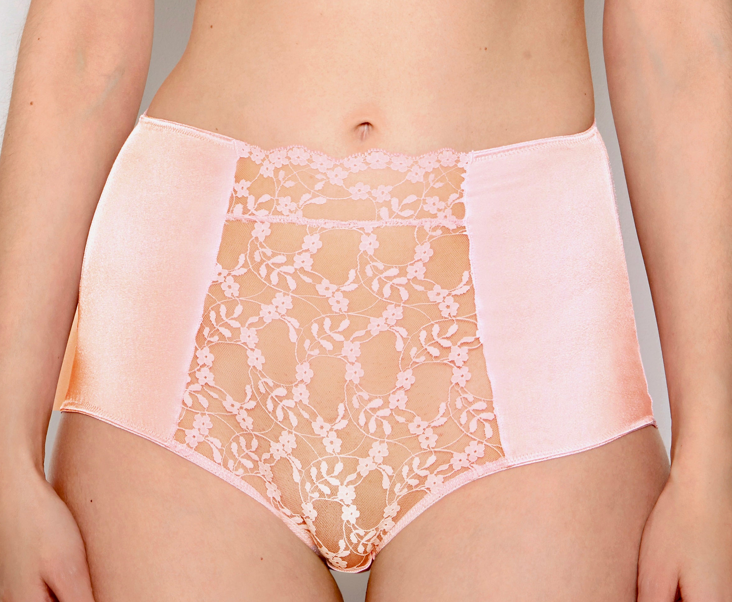 Sophia Silk High Waist Knickers in Apricot By Katherine Hamilton