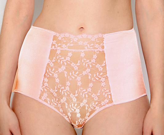 Sophia Silk High Waist Knickers in Apricot By Katherine Hamilton