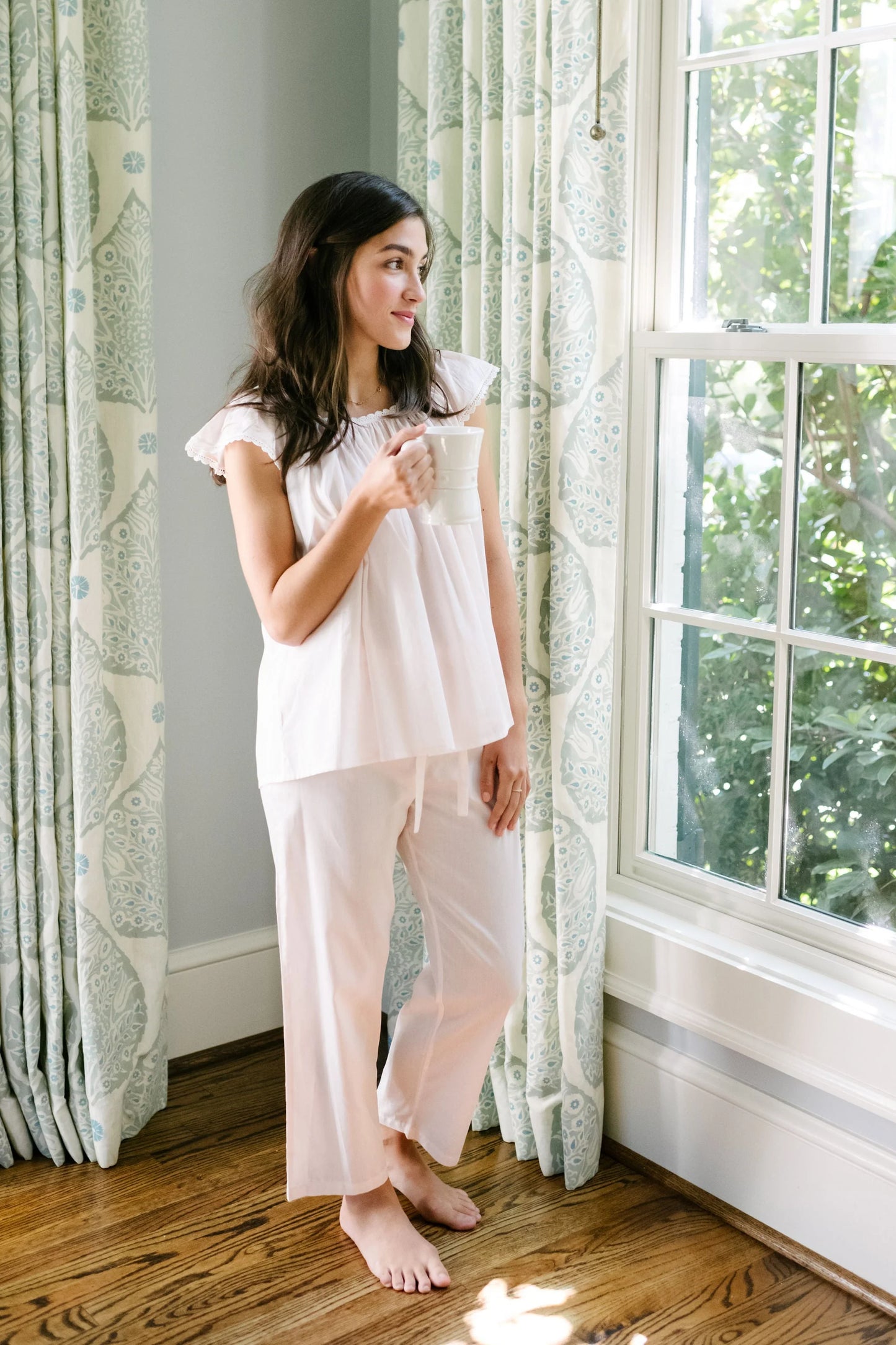Caroline Pajama Set in Pink By Lenora - S-XL