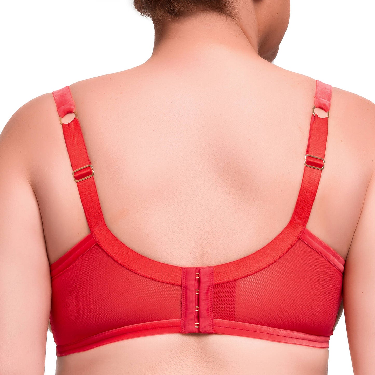 Rosewyn Curve Plunge Bra in Flame Red By Dita Von Teese - 38-44 D-FF (UK)/D-H (US)