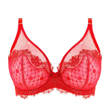 Vedette In Flame Red Curve Plunge Bra By Dita Von Teese - 38-44 D-G