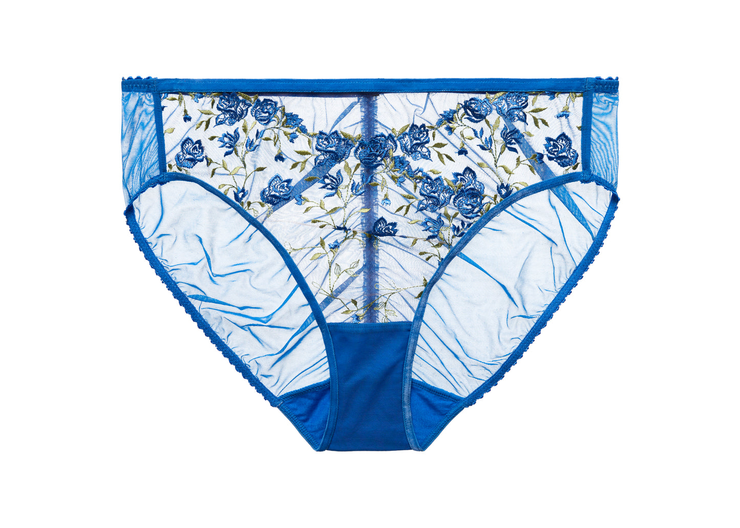 Rosewyn in Charming Blue High Cut Brief By Dita Von Teese Lingerie - sizes XS-4X