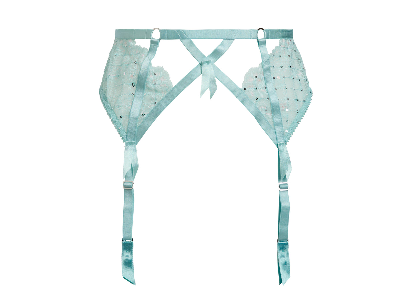 Madame X Suspender/Garter Belt in Powder Blue By Dita Von Teese Lingerie - XS-2X