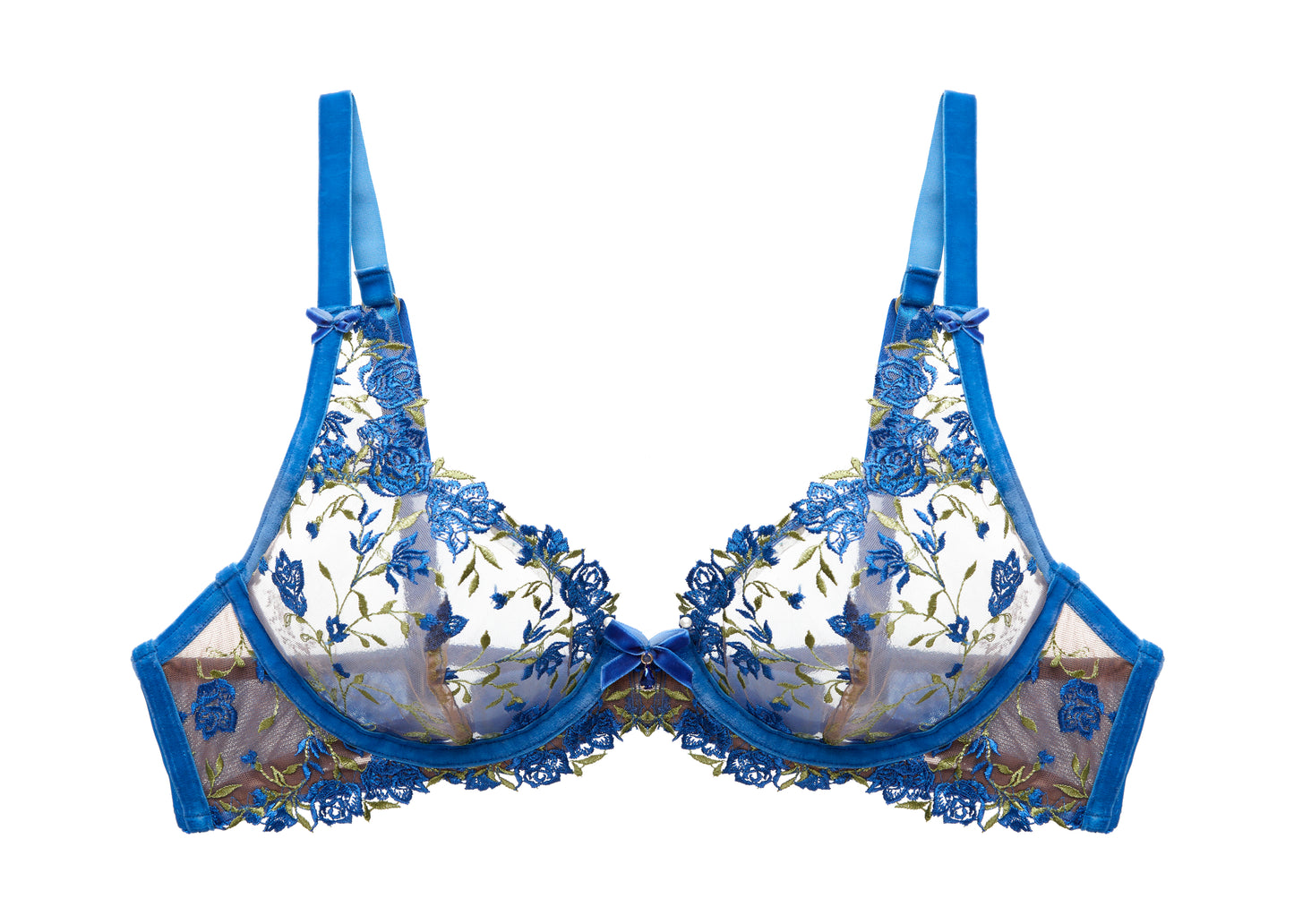 Rosewyn Plunge Bra in Charming Blue By Dita Von Teese - 32-38 B-F (UK)/B-G (US)