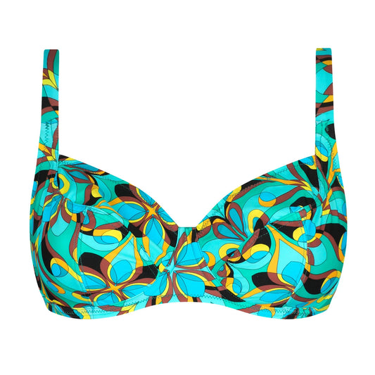 La Psychédélique 3/4 cup Balconette Bikini Top By Antigel - 32-40 C-G (EURO)