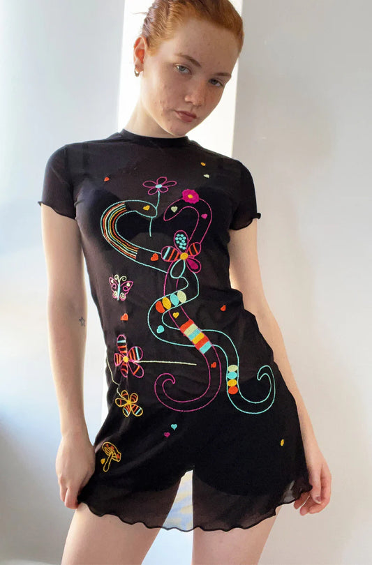Year Of The Snake Mini Dress by Only Hearts - S & M