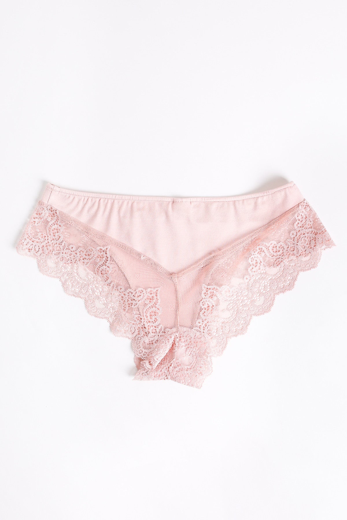 So Fine Lace Bamboo Cheeky Hipster in Pink Petal By Only Hearts -S-L+