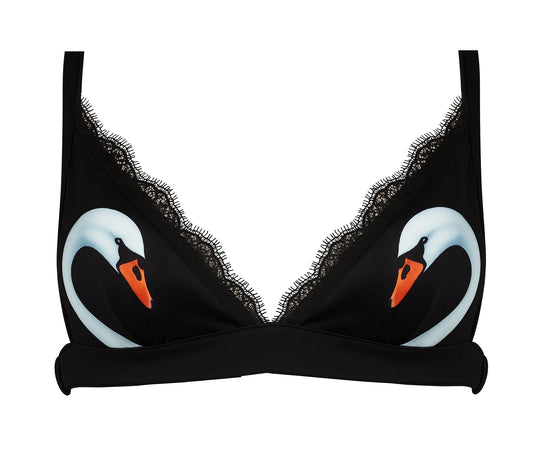 Swans Silk Triangle Bra By Noblesse Oblige - XS-4X