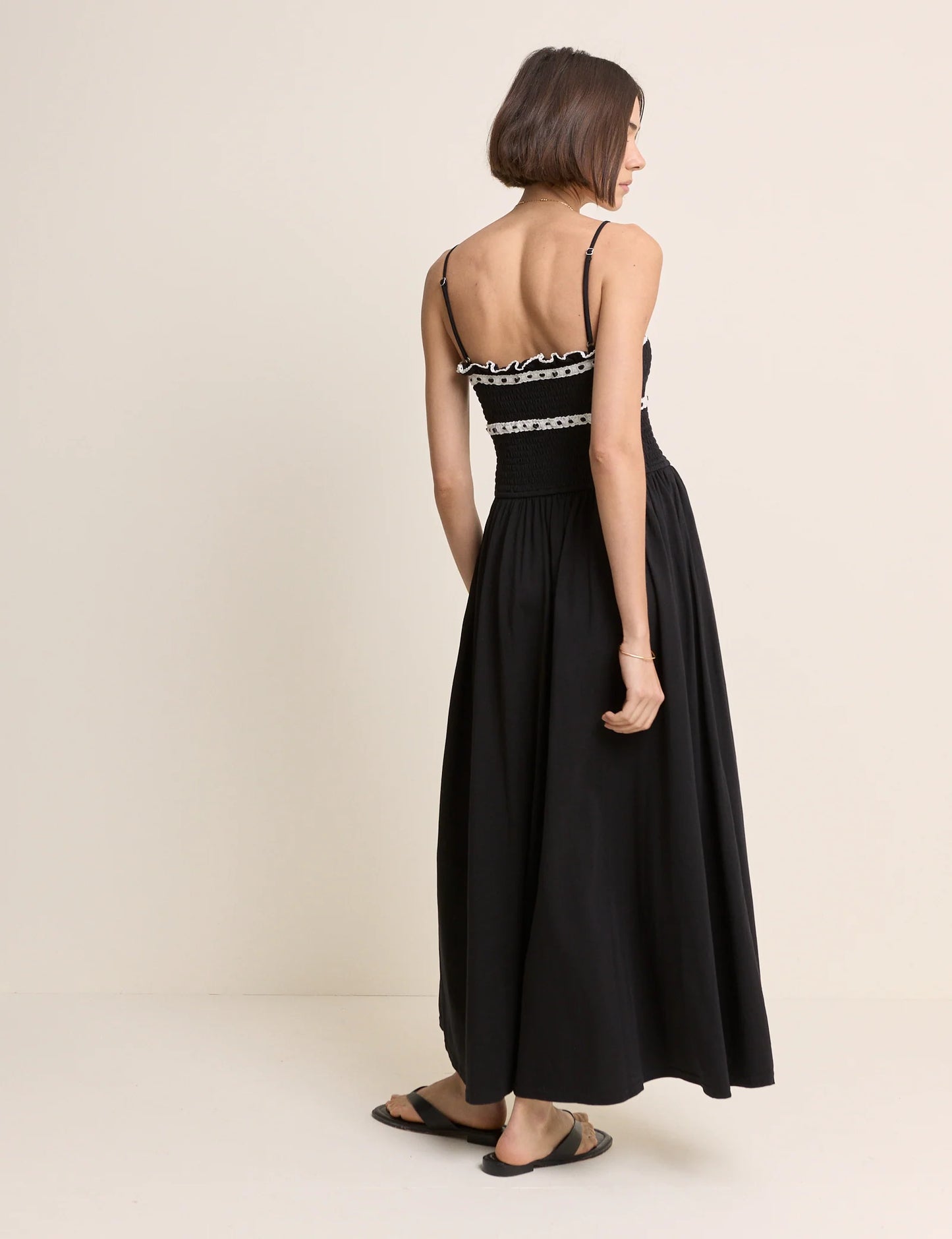 Ferne Cotton Jersey Ruffle Trim Midi Dress - sizes 2-14 ++ (US)