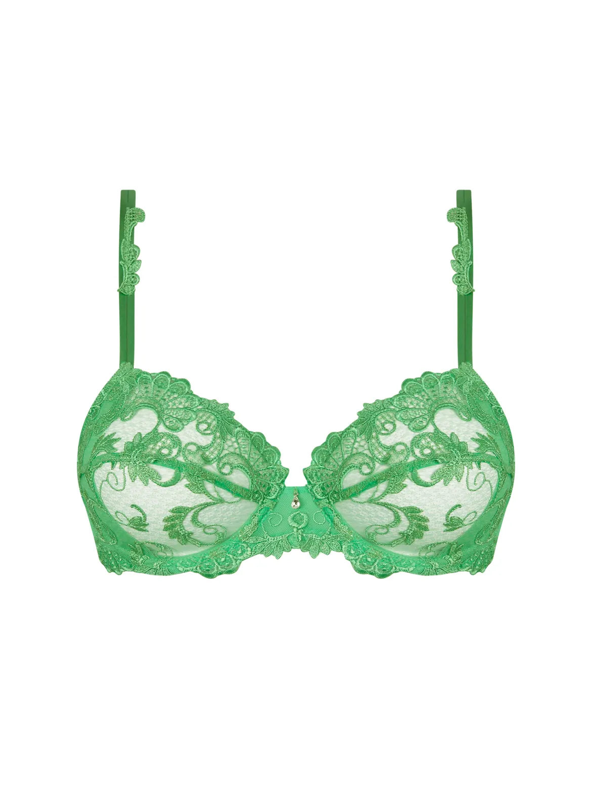 Dressing Floral in "Emeraude" Underwire Bra By Lise Charmel - 32-40 B-E (EURO/US)