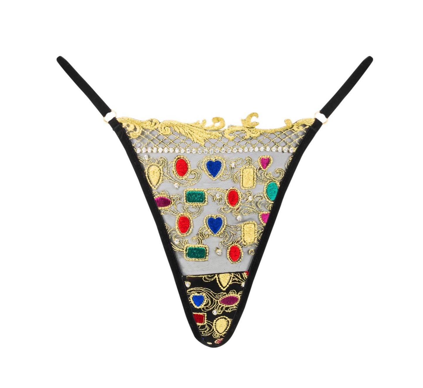 Jewels & Pearls Embroidered G-String By Kilo Brava - M - XXXL