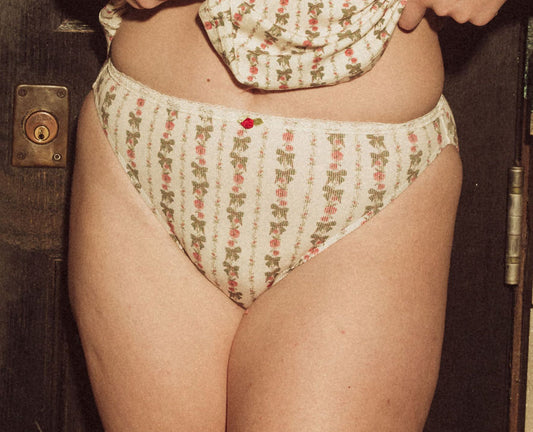 Holiday Print Modal High Waisted Bikini Brief By Kilo Brava - S-XXXL