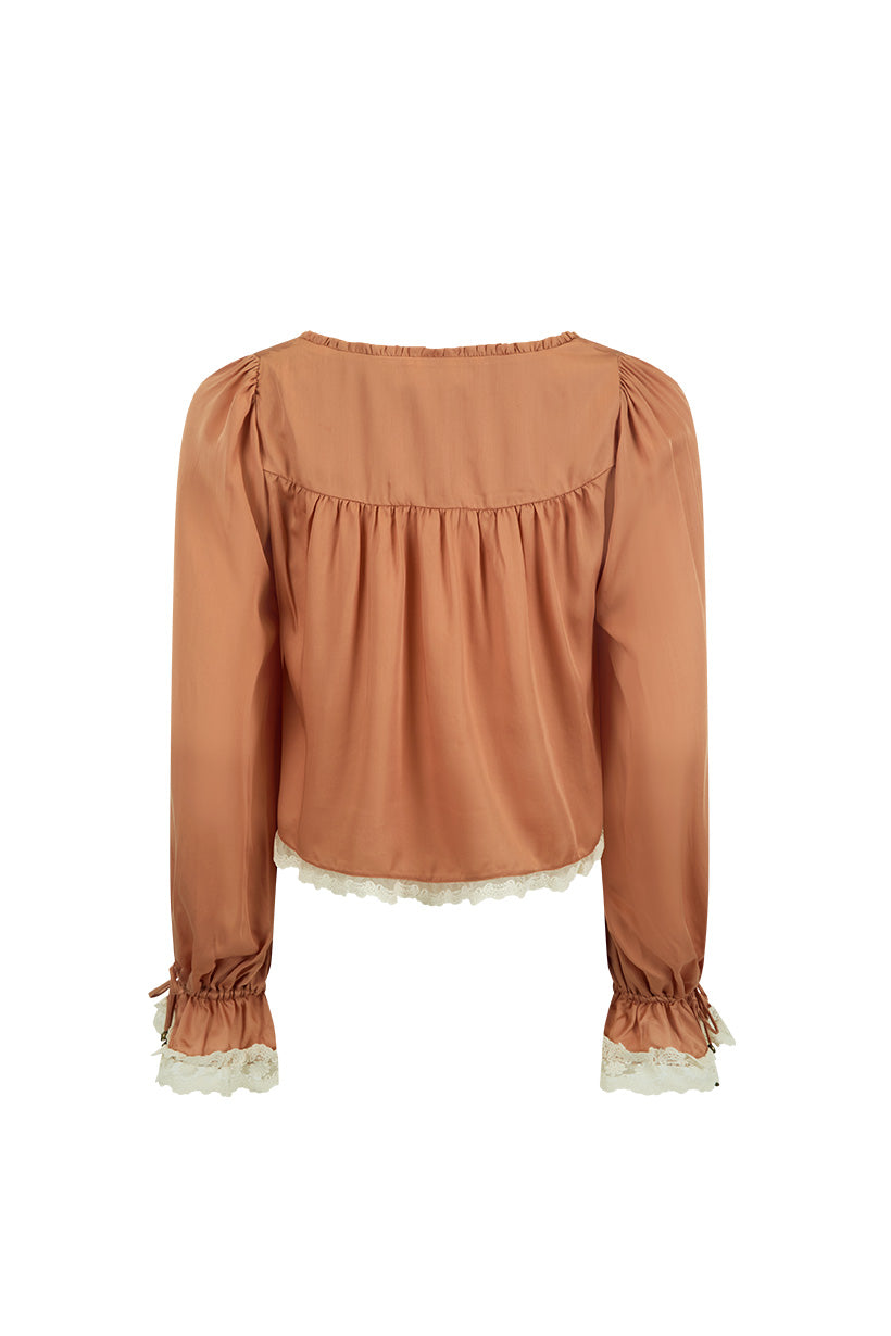 Poison Peach Blouse by Spell in "Vegan Silk" - XS-3X