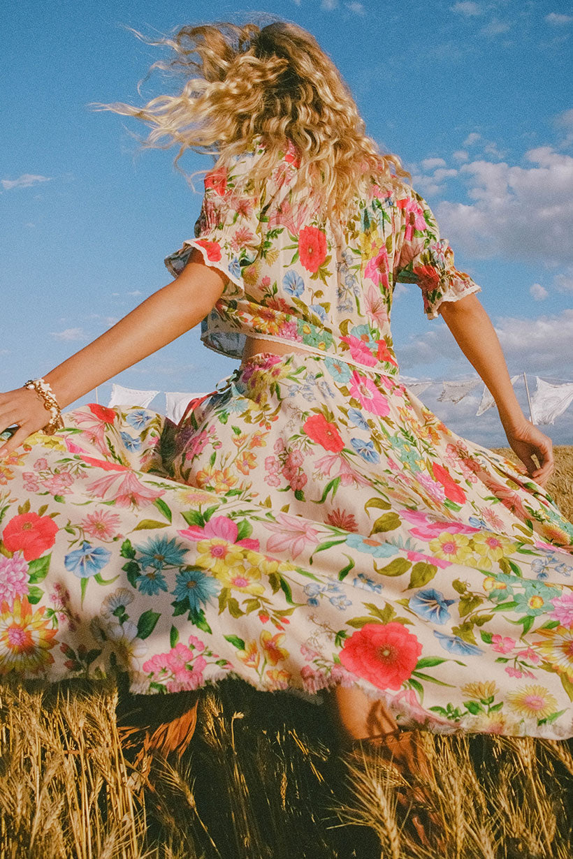 Valley of the Dolls Skirt by Spell in "Vegan Silk" - XS-3X (+)