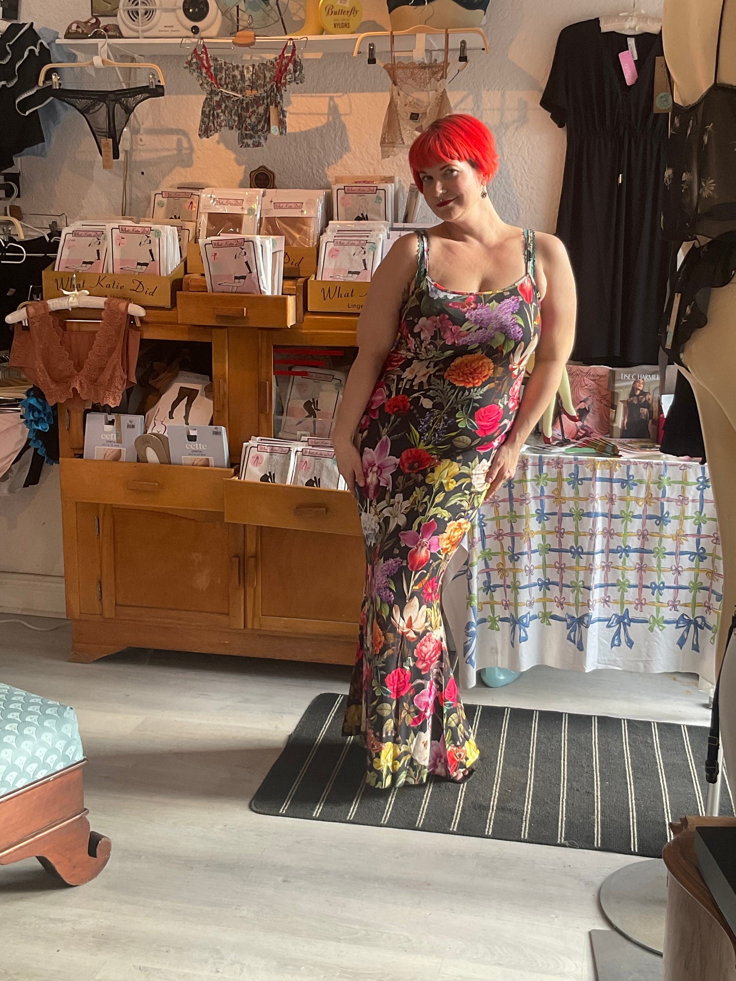 Renaissance Floral Maxi Slip Dress in modal By Kilo Brava - S-XXXL